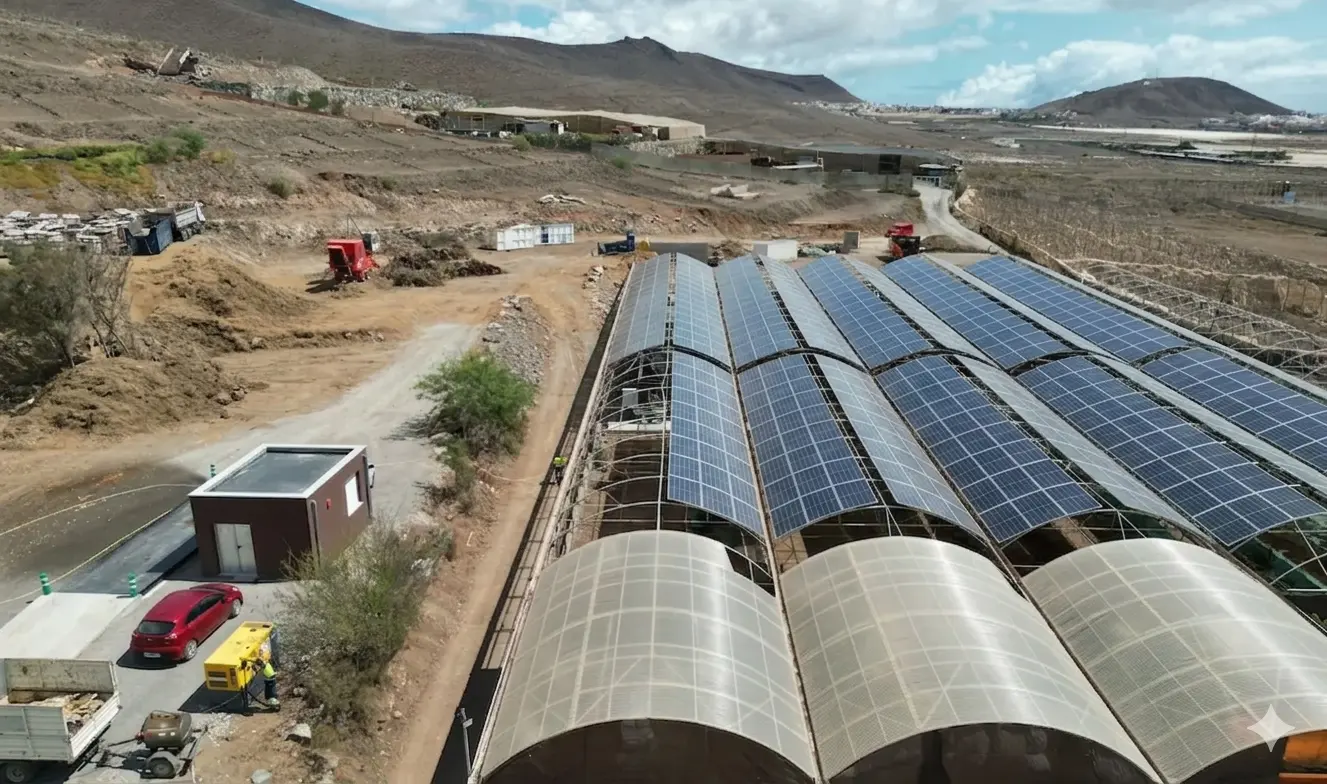 Planta de compostaje de Ayagaures — sistema de trincheras